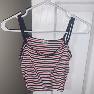 Garage striped crop top.